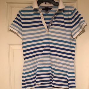 Blue and White Polo